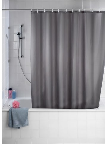 Wenko Anti-Schimmel-Duschvorhang "Uni" in Grau - (L)200 x (B)180 cm