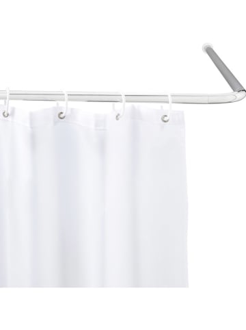 Wenko Douchegordijn-hoekstang zilverkleurig