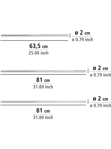 Wenko Douchegordijn-hoekstang zilverkleurig
