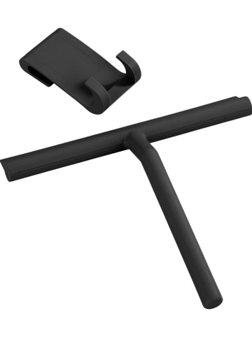 Wenko Douchewisser "Mola" zwart - (B)21 x (H)24,5 x (D)4 cm