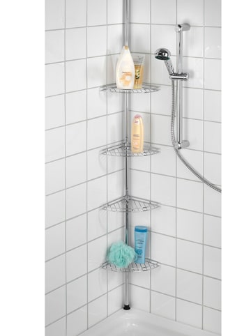 Wenko Teleskopowy regał narożny w kolorze srebrnym