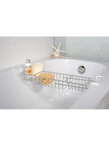 Wenko Półka w kolorze srebrnym na wanne - dł. 92 cm