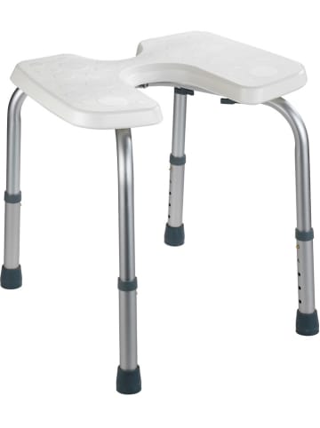 Wenko Douche- en badkruk wit/zilverkleurig - (B)46 x (H)36 x (D)53,5 cm