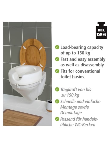 Wenko Toiletbrilverhoging wit - (B)41,5 x (H)44 x (D)17 cm