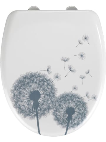 Wenko Easyclose-toiletbril "Astera" wit/grijs