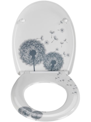 Wenko Easyclose-toiletbril "Astera" wit/grijs