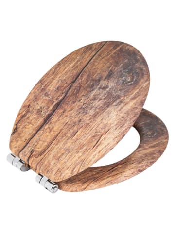 Wenko Easyclose-toiletbril "Rustic" bruin