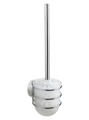 Wenko Toiletborstelgarnituur "Turbo-Loc® Carpino" zilverkleurig/wit - (H)37,5 cm