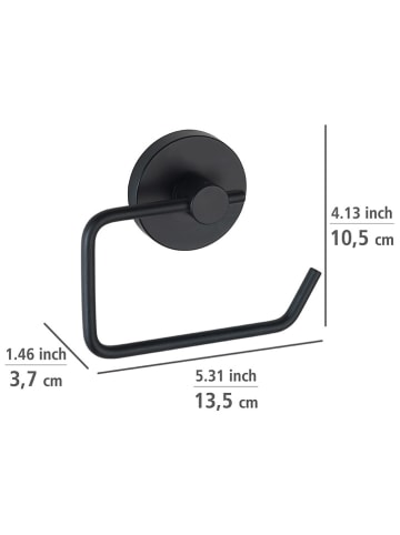Wenko Toiletrolhouder "Milazzo" zwart - (B)13,5 x (H)10,5 cm