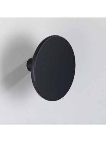 Wenko 2-delige set: wandhaken "Melle" zwart - Ø 8 cm