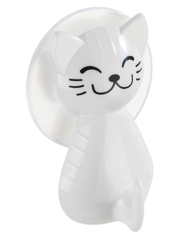 Wenko Haczyki ścienne (2 szt.) "Cat" w kolorze białym - 6 x 9,5 x 5,5 cm
