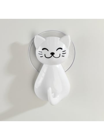 Wenko 2er-Set: Wandhaken "Cat" in Weiß - (B)6 x (H)9,5 x (T)5,5 cm 