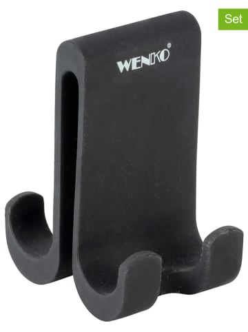 Wenko Haczyki prysznicowe podwójne (2 szt.) w kolorze czarnym - 5 x 9,5 x 4,5 cm