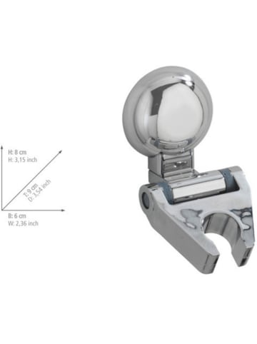 Wenko Douchekophouder zilverkleurig - (B)6 x (H)8 x (D)9 cm