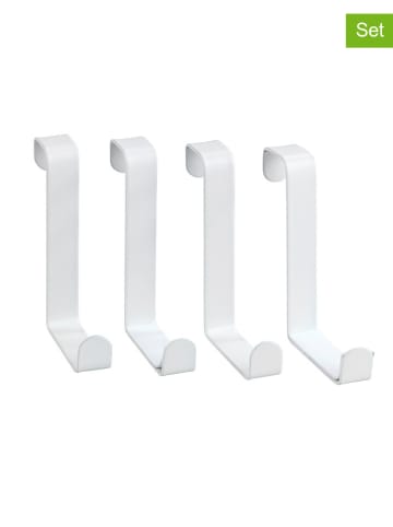 Wenko 4-delige set: handdoekhaken voor radiator wit
