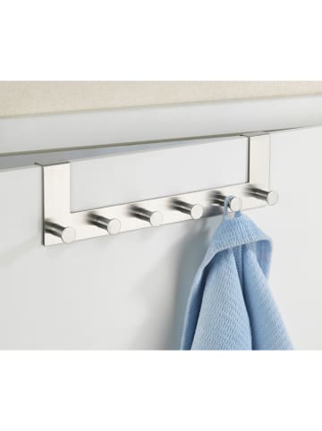 Wenko Roestvrijstalen deurkapstok "Celano" - (B)39 x (H)11 x (D)5,5 cm