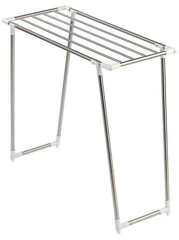 Wenko Wasrek "Profi Single" zilverkleurig/wit - (B)87 x (H)79 x (D)39 cm