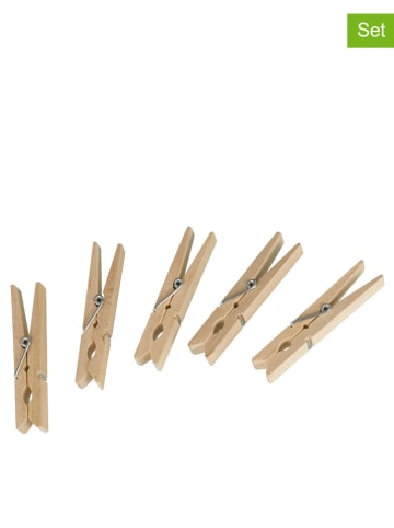 Wenko 100-delige set: wasknijpers natuur - (H)7 cm