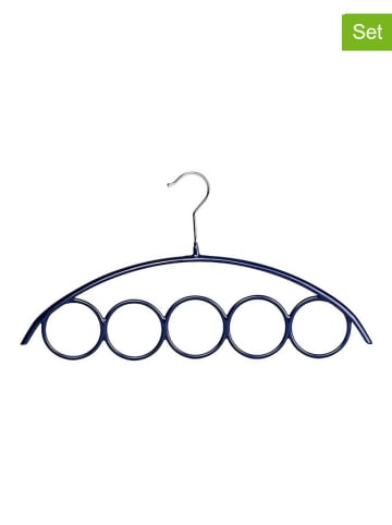 Wenko 2-delige set: sjaalbeugels "Olympia" blauw - (B)42 x (H)23 x (D)1,5 cm