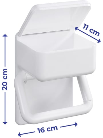 Maximex Toiletpapierhouder wit - (B)16 x (H)20 x (D)11 cm