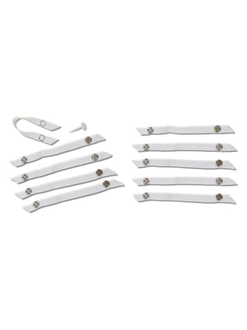 Maximex 10-delige set: theedoekhangers wit