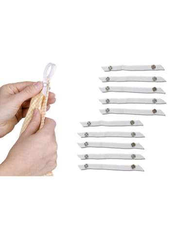 Maximex Zawieszki (10 szt.) w kolorze białym do ściereczek