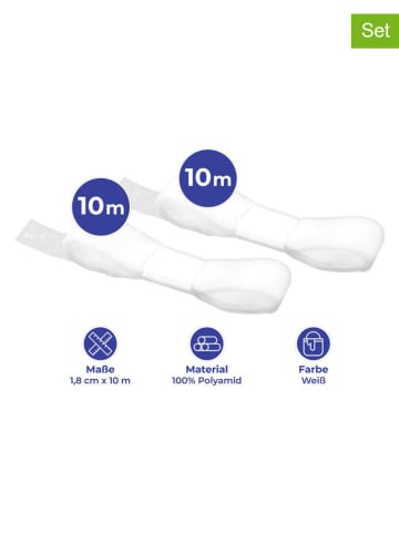 Wenko 2-delige set: zoomstrijkbandjes wit