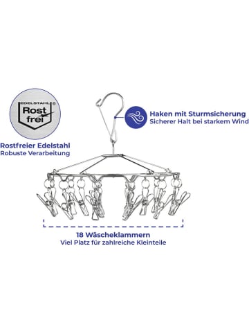 Wenko Wasdroogcaroussel "Maximex" zilverkleurig - Ø 27 cm