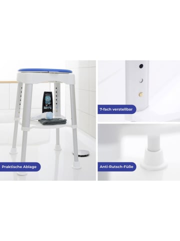 Wenko Douchekruk blauw/wit