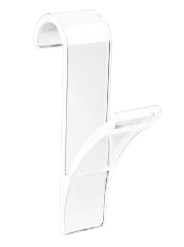 Wenko 6-delige set: handdoekhaken transparant - (H)10,5 cm