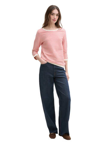 TOM TAILOR Denim Sweatshirts in Rot/ Weiß