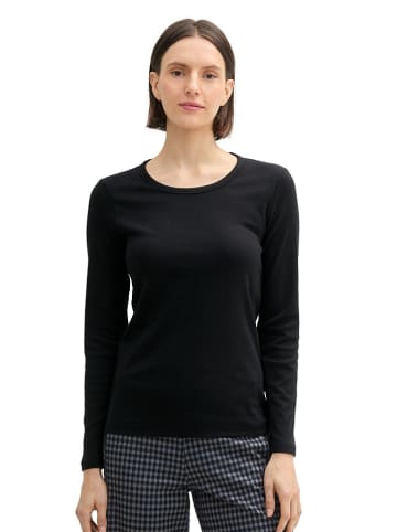 Tom Tailor Longsleeve in Schwarz