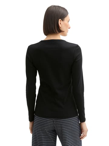 Tom Tailor Longsleeve in Schwarz