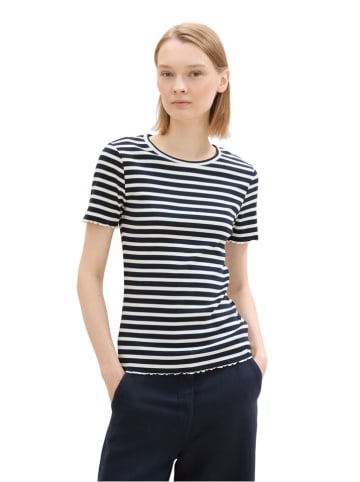 TOM TAILOR Denim 2er Set: Shirt in Schwarz/ Weiß