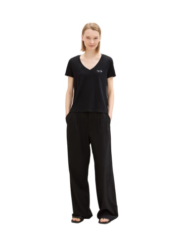 TOM TAILOR Denim 2er-Set: Shirts in Schwarz/ Weiß