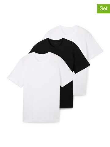 Tom Tailor 3er-Set: Shirts in Weiß