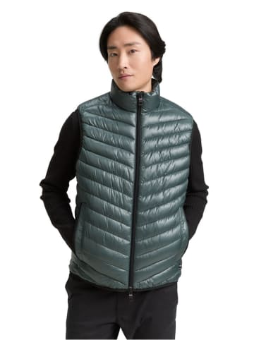 Tom Tailor Doorgestikte bodywarmer groen