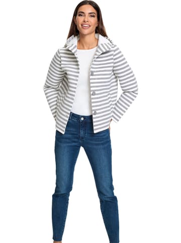 Heine Sweatjacke in Weiß/ Grau