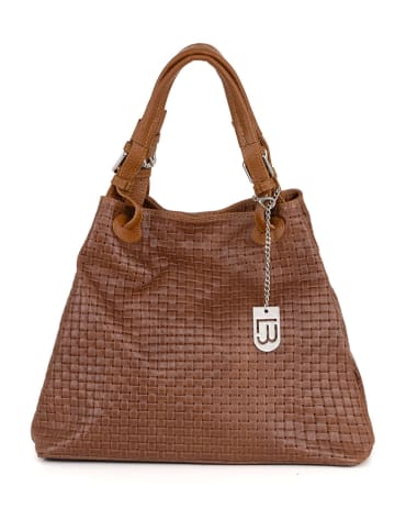 Lucca Baldi Leren handtas "Fosdinovo" bruin - (B)45 x (H)37 x (D)15 cm