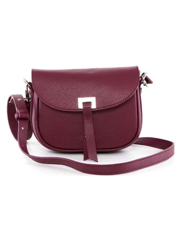Lia Biassoni Leren schoudertas "Neva" bordeaux - (B)20 x (H)16 x (D)6 cm