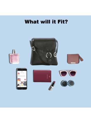 Lia Biassoni Skórzana torebka "Brenta" w kolorze czarnym - 21 x 22 x 4 cm