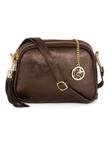 Pia Sassi Leren schoudertas "Monte Sparagio" goudkleurig - (B)23 x (H)17 x (D)7 cm