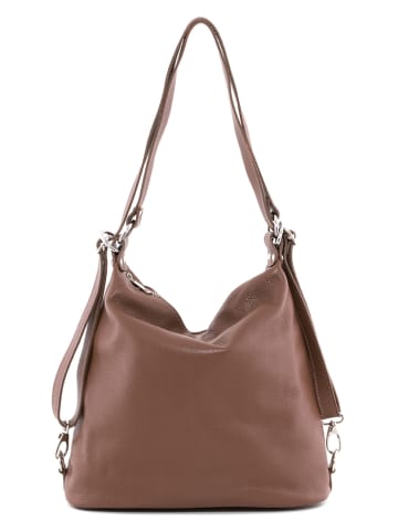 Anna Morellini Leren schoudertas bruin - (B)39 x (H)30 x (D)16 cm