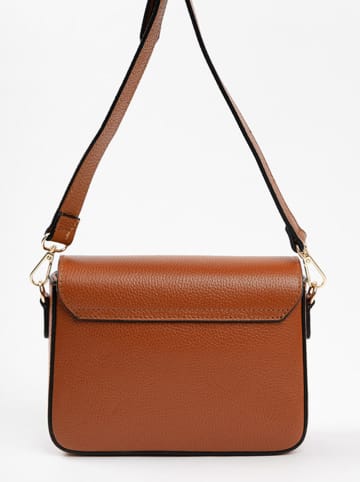 Lia Biassoni Leren schoudertas lichtbruin - (B)22 x (H)16 x (D)7 cm