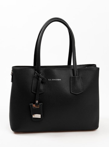 Lia Biassoni Leren handtas zwart - (B)38 x (H)24 x (D)15 cm