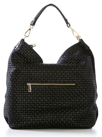 Anna Morellini Leder-Shopper "Caroline" in Schwarz - (B)42 x (H)38 x (T)17 cm