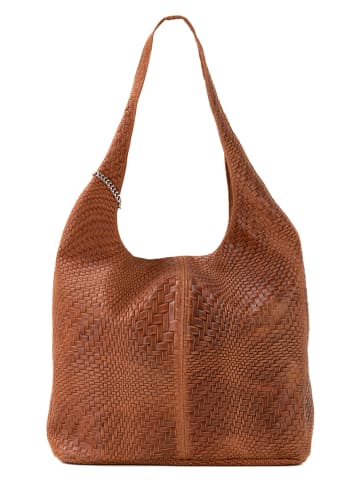 Anna Morellini Leren schoudertas "Palladia" bruin - (B)38 x (H)30 x (D)2 cm