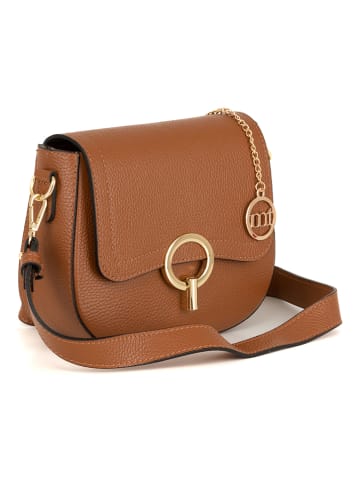 Mia Tomazzi Leder-Umhängetasche "Carracci" in Hellbraun - (B)23 x (H)18 x (T)7,5 cm