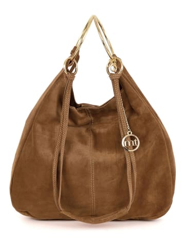 Mia Tomazzi Leder-Schultertasche ''Tarabella'' in Braun - (B)34 x (H)30 x (T)11 cm