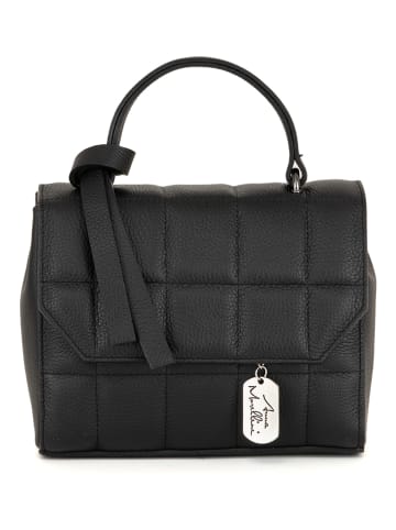 Anna Morellini Leder-Henkeltasche "Sienna" in Schwarz - (B)23 x (H)19 x (T)12 cm